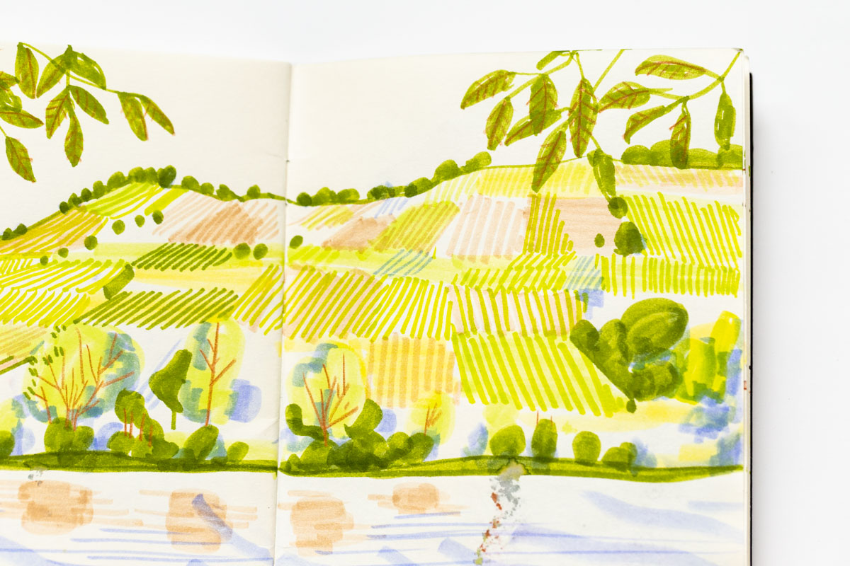 Color Sketch of Zell an der Mosel