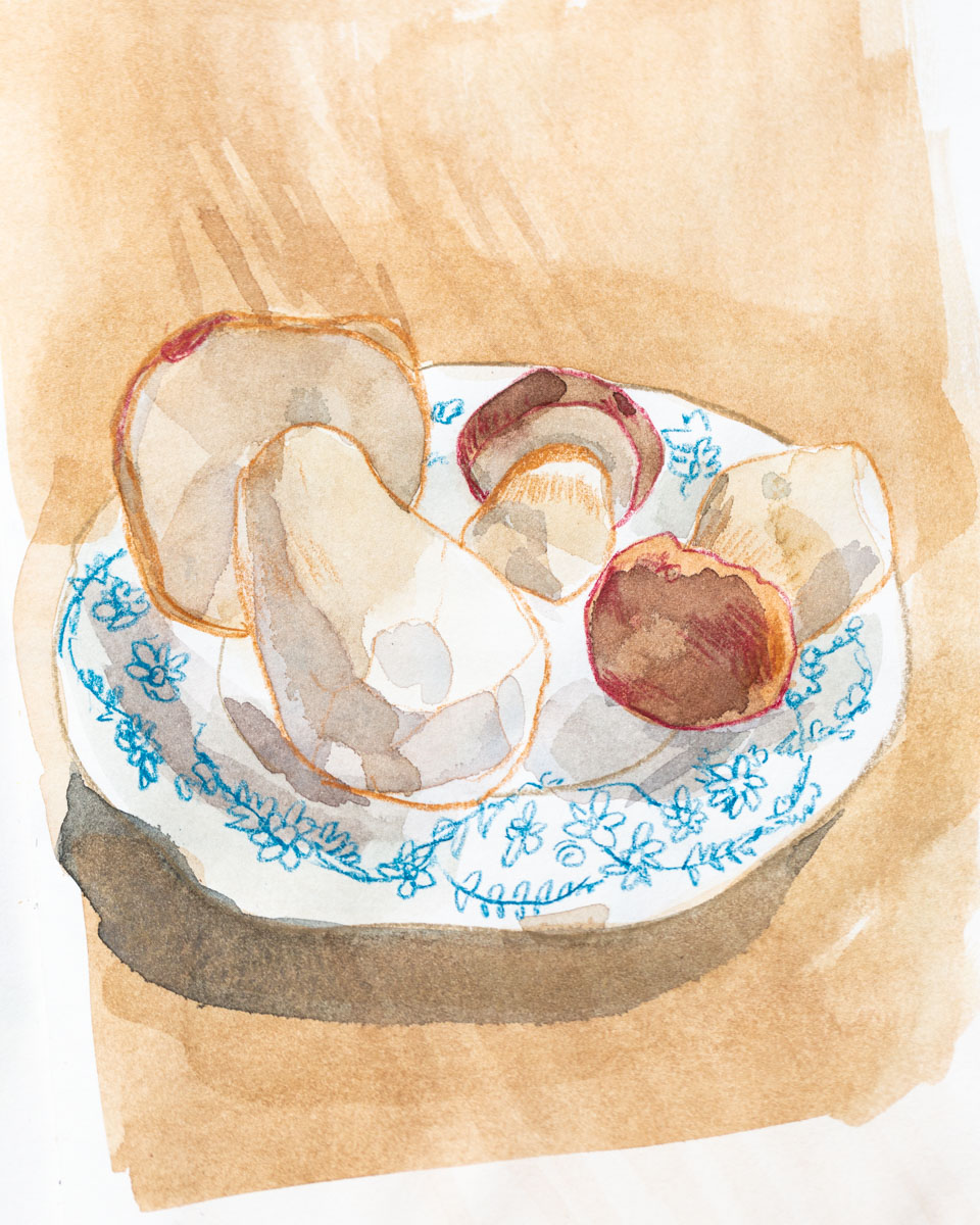 Mushrooms on a plate